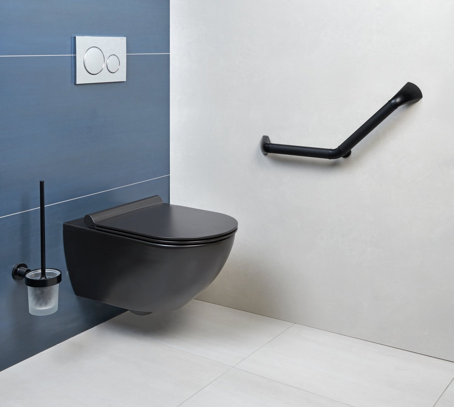 SecuCare Grab Bar Aluminium 45˚ angle, black