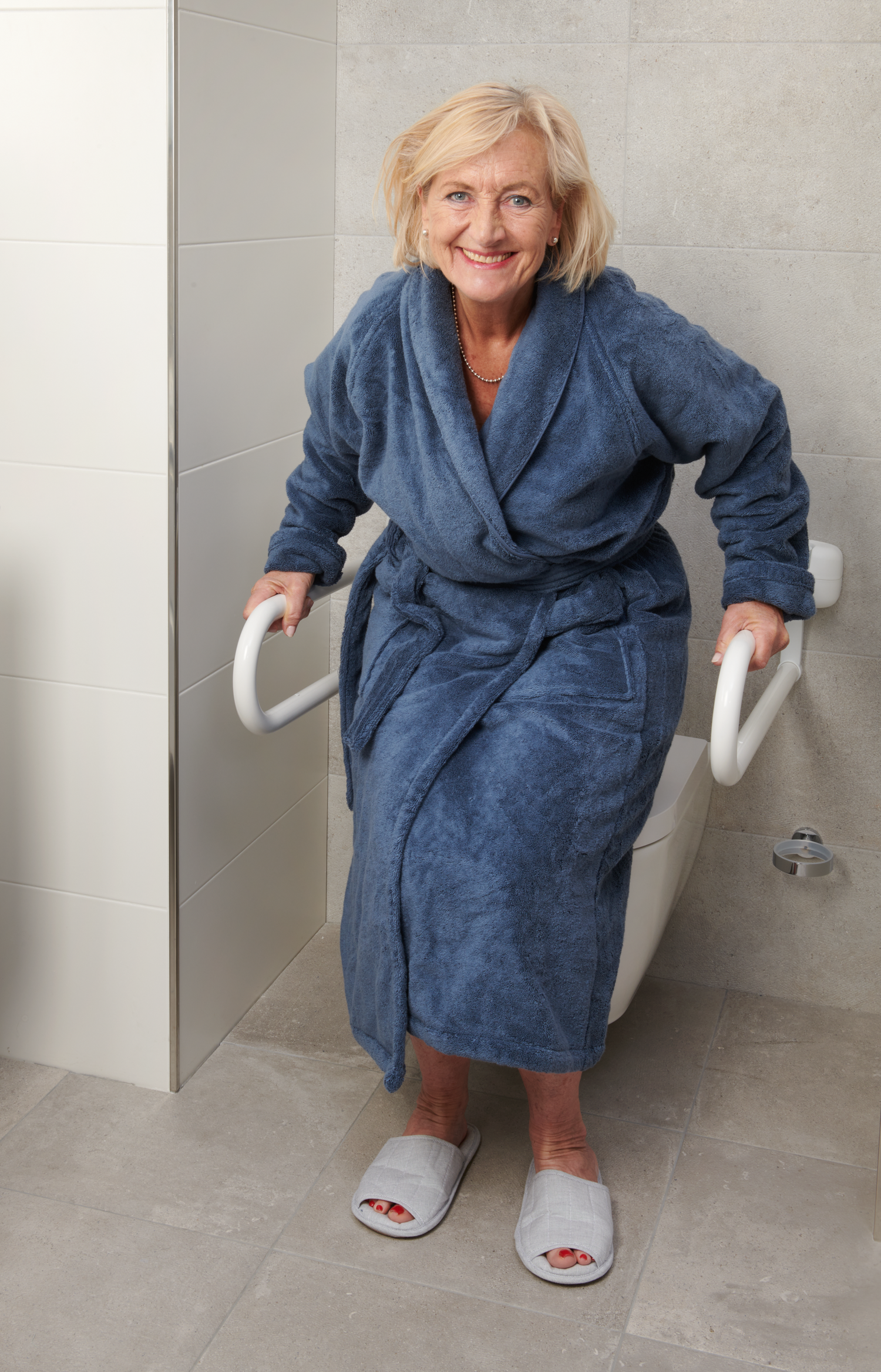 SecuCare Toilet bar foldable Premium white