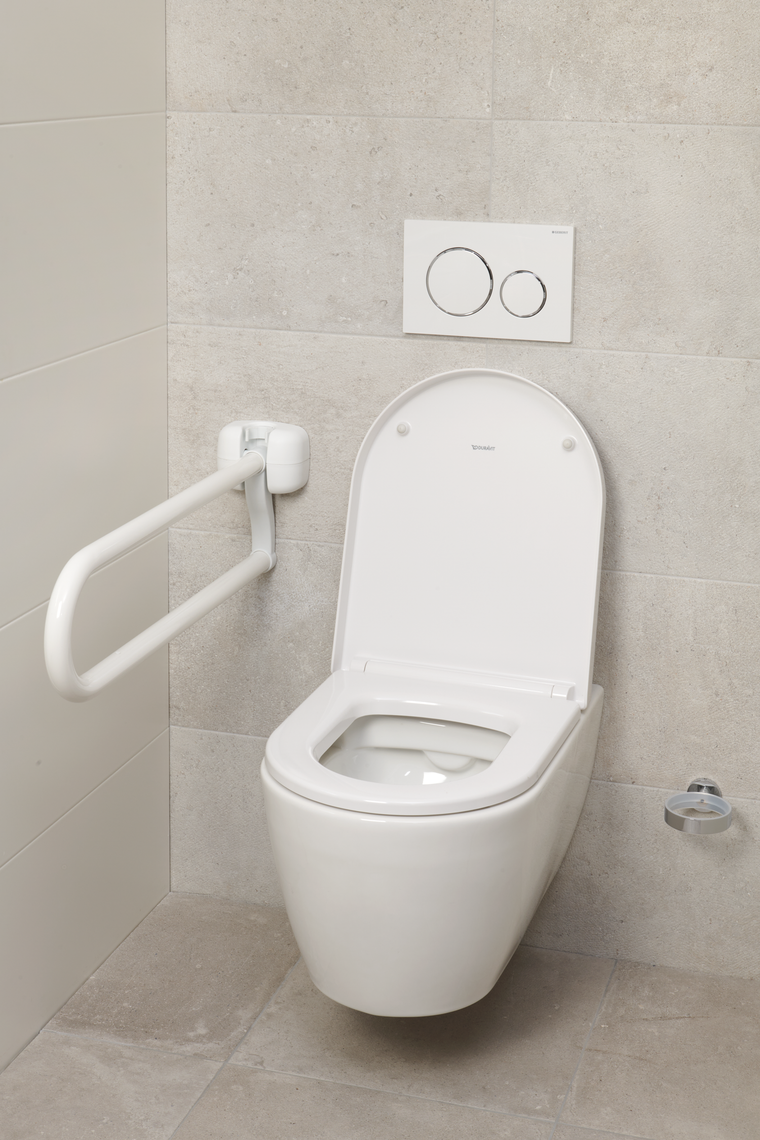 SecuCare Toilet bar foldable Premium white
