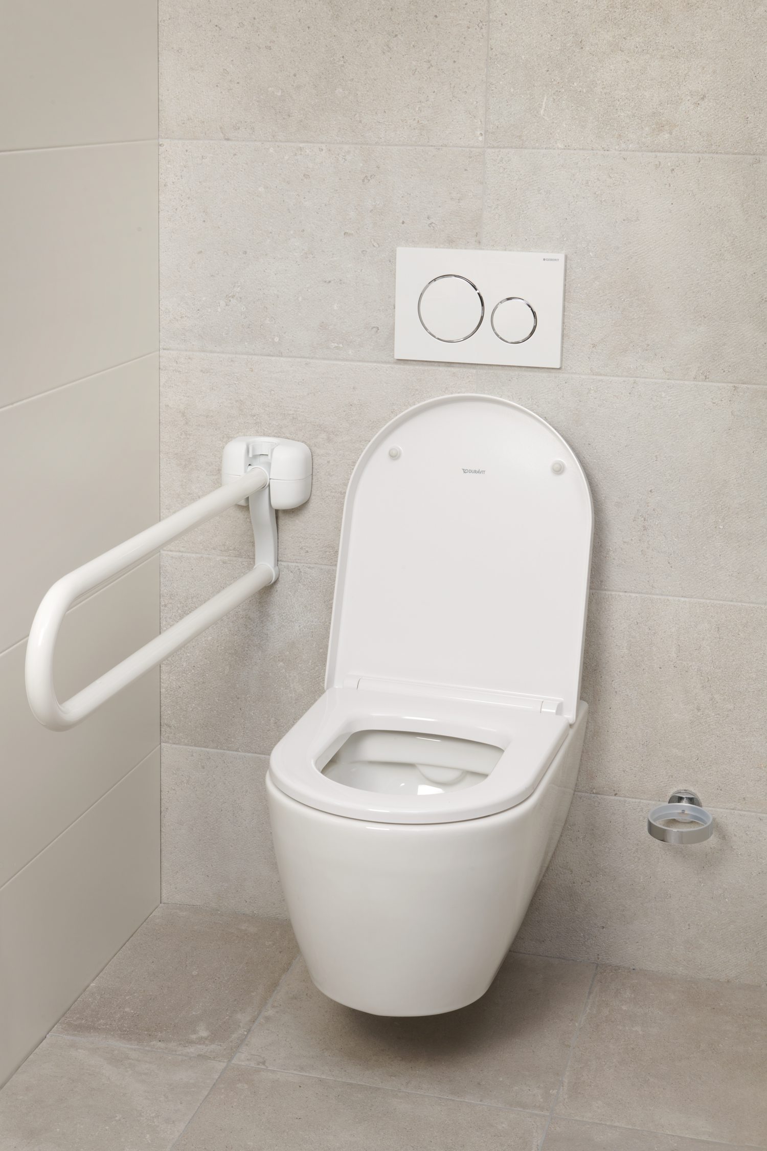 SecuCare Toilet bar foldable Premium white