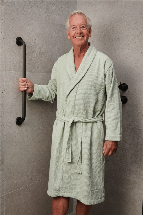 SecuCare Grab Bar ø25 mm stainless steel black