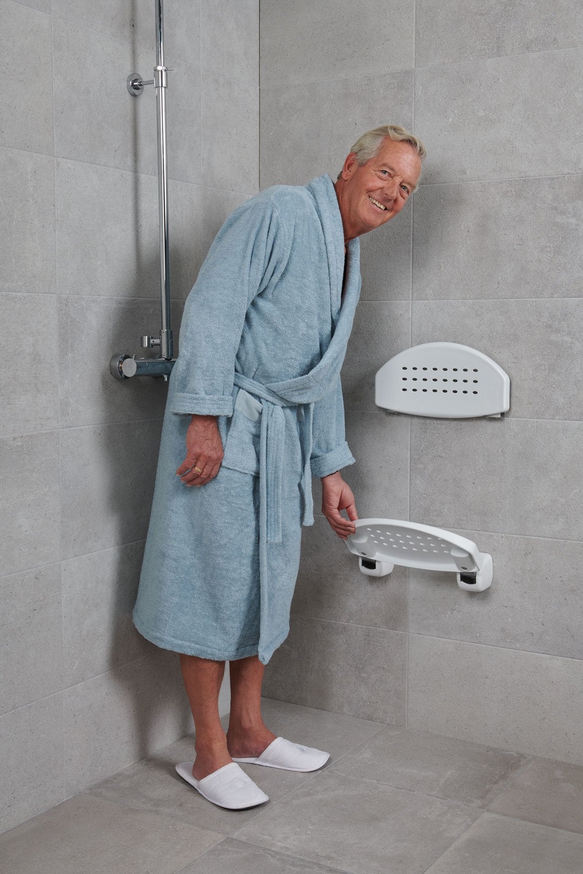 SecuCare Backrest for wall mounted shower seat and shower chair