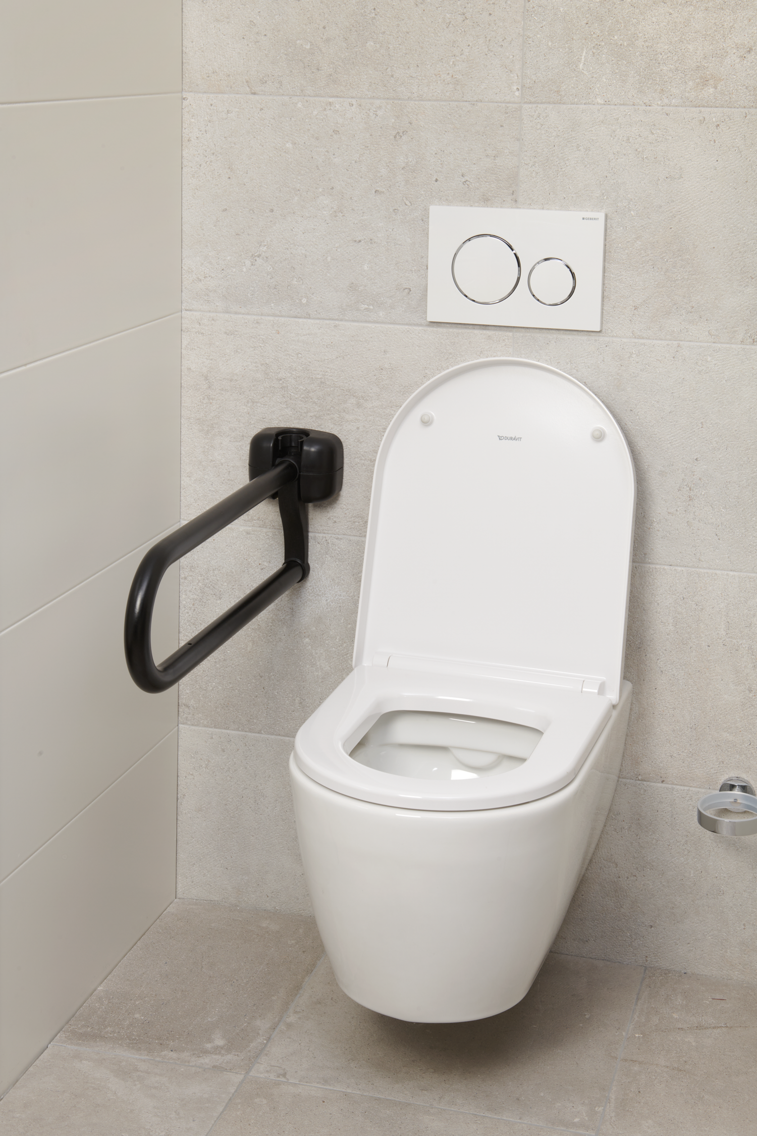 SecuCare Toilet bar foldable Premium black