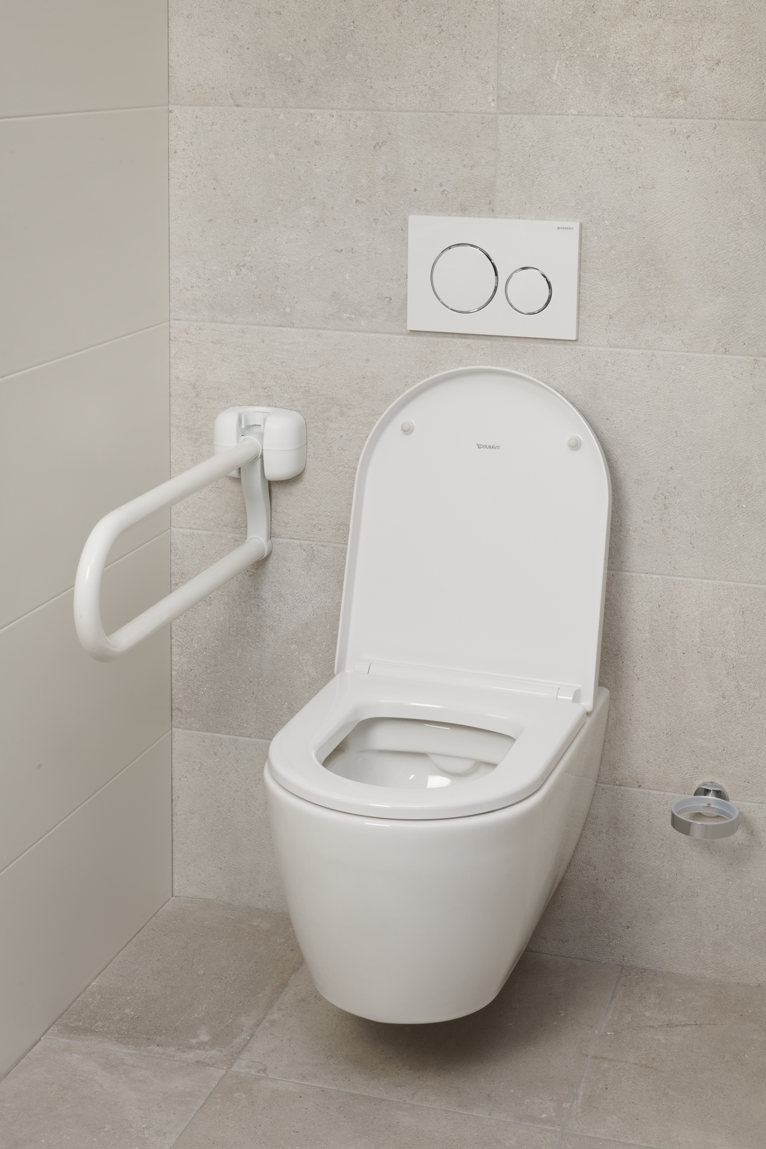 SecuCare Toilet bar foldable Premium white