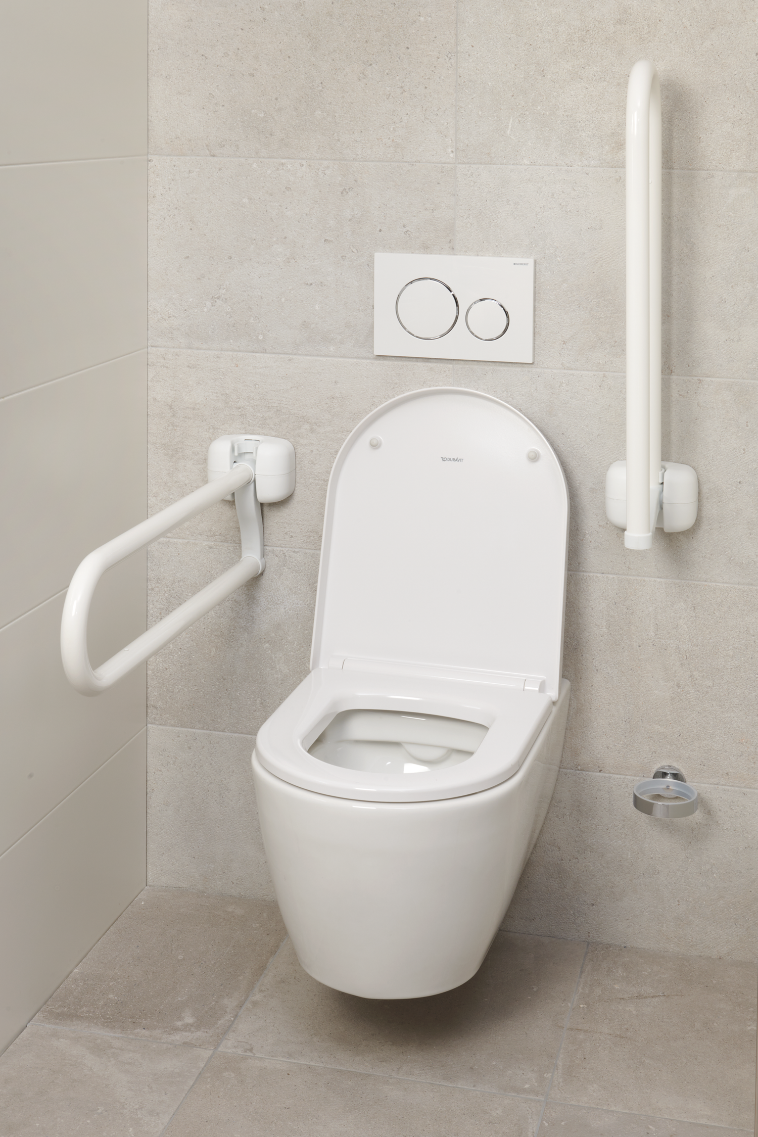SecuCare Toilet bar foldable Premium white
