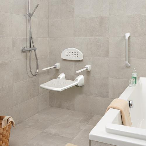 SecuCare Backrest for wall mounted shower seat and shower chair